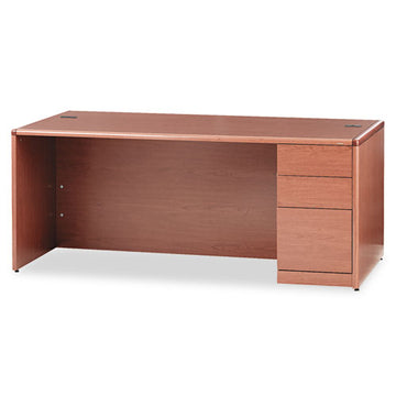 HON® 10700 Series Single Pedestal Desk With Full-height Pedestal On Right, 72" X 36" X 29.5", Cognac freeshipping - TVN Wholesale